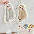 thumbnail image 3 of Mdesiwst Hand Towel Cute Sloth Shape Hanging Wipe Towel Soft Absorbent Quick Drying Towel for Home Kitchen Bathroom, 3 of 8
