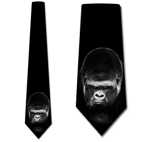 Gorilla Necktie Mens Tie by Three Rooker
