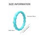 thumbnail image 4 of Alianzas de boda de caucho de silicona para mujer, alianzas de boda de caucho de silicona apilables con puntos trenzados finos, juego de joyas para novias, anillos de aniversario, anillo de, 4 of 5