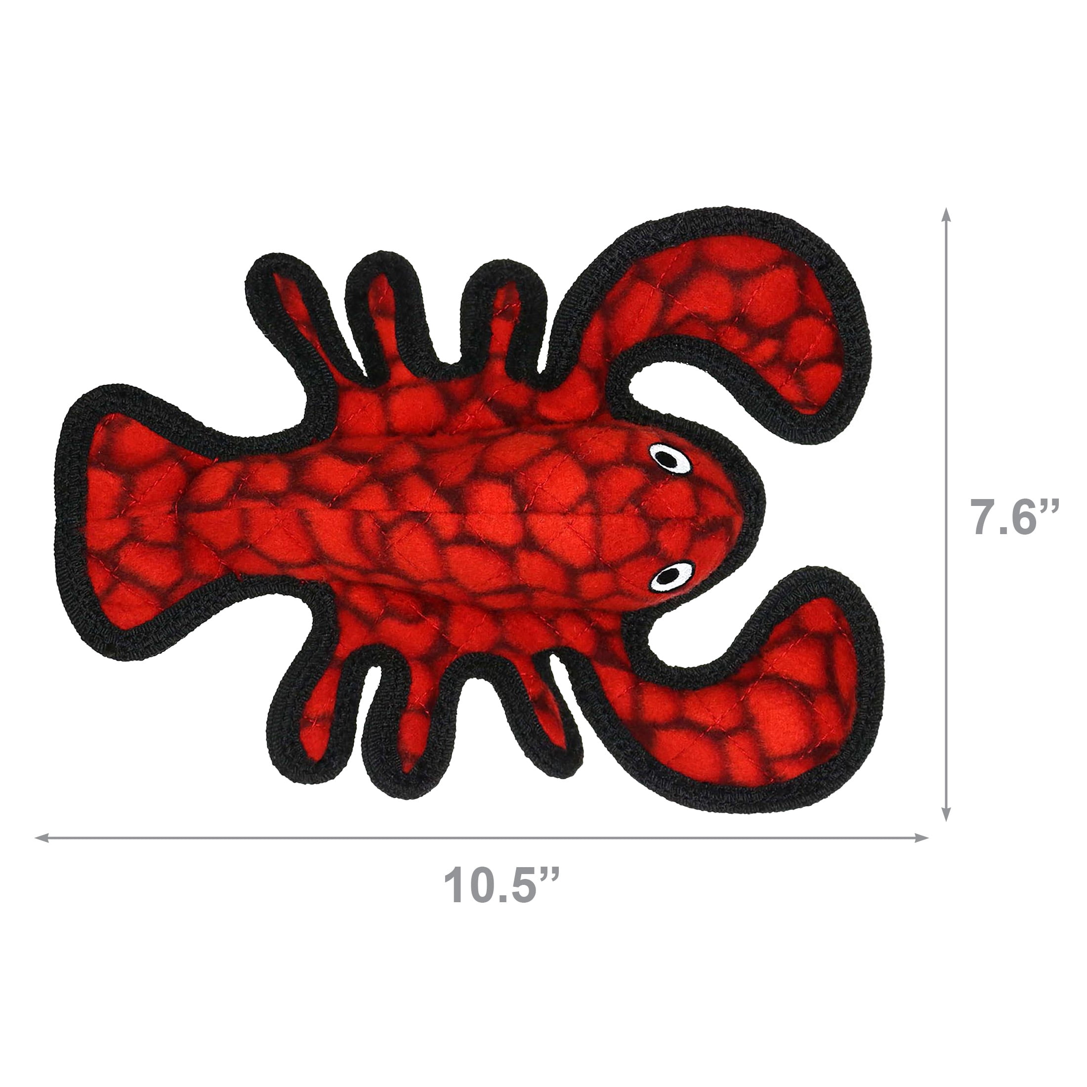 Tuffys Ocean Creature Jr Lobster Durable Plush Squeaky Dog Toy