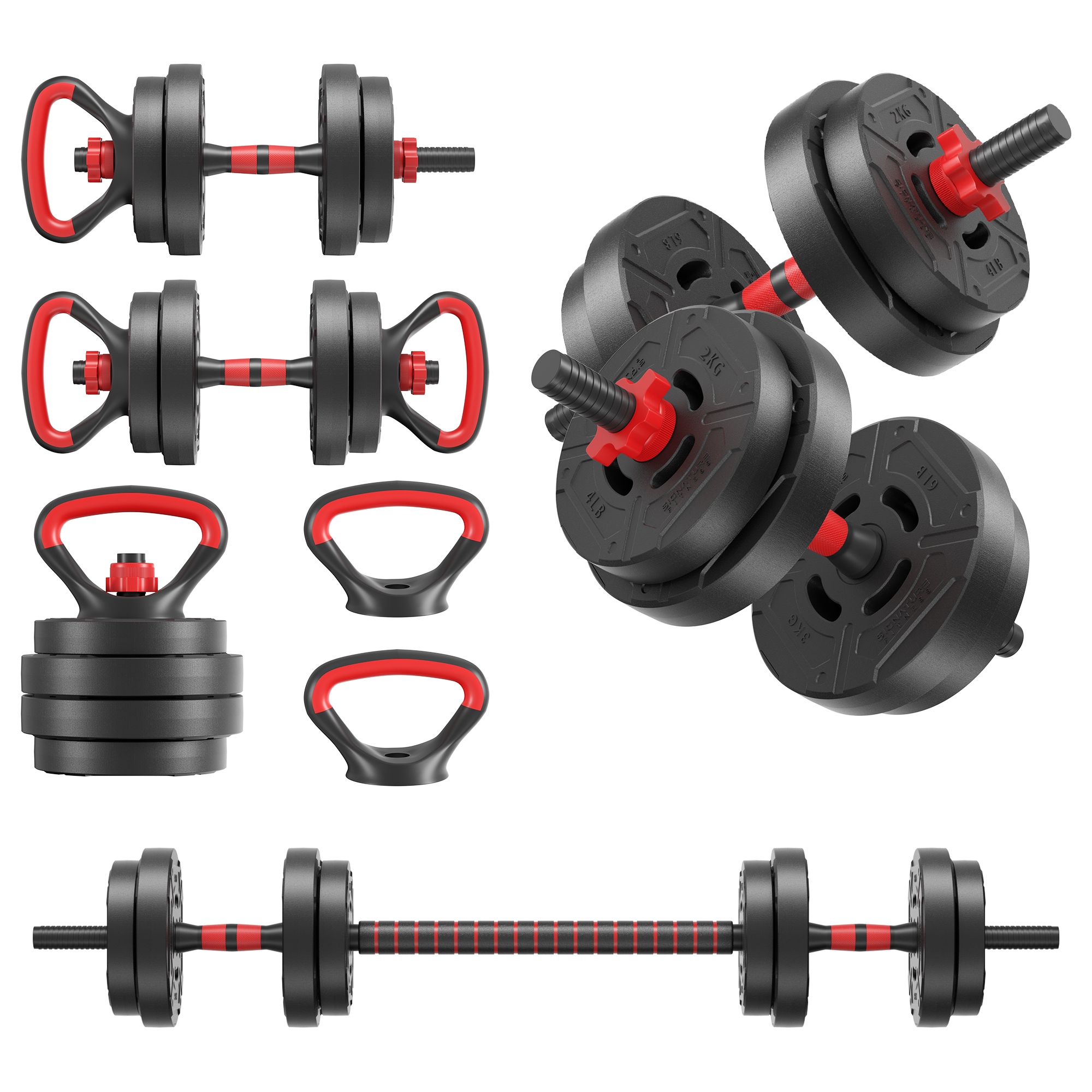 Sprint Demon Adjustable Dumbbell Set, Portable Design with Changeable Weight Plates and Non-Slip Handles for Home Gym Workouts