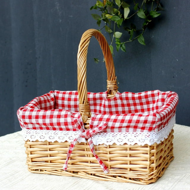 ERK Universal Square Picnic Garden Small Picnic With Detachable Lid And Inner Handmade Picnic