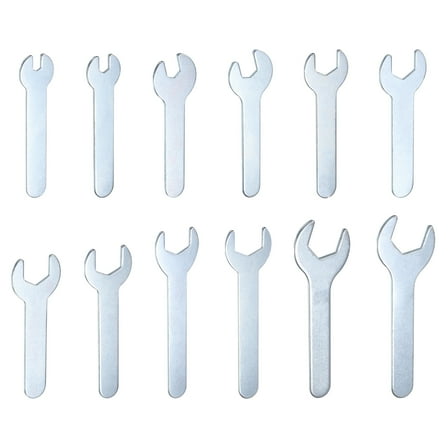 Uxcell Open End Thin Wrench 4/5.5/7/8/11/12/13/15/17/19/22/23mm Metric U-Shaped Spanner