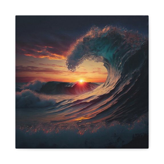 Sunset Waves - Matte Canvas