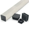 thumbnail image 3 of relayinert 20pack/lot Non-slip Square Pipe Plugs For Moisture Resistant Chair And Table black 1Set, 3 of 6