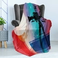 thumbnail image 4 of Cinema Soft Flannel Fleece Throw Blanket, Colorful Projector Silhouette with Movie Reel Vintage Design Entertainment Theme, Cozy Plush for Indoor and Outdoor Use, 60" x 80", Multicolor, by Ambesonne, 4 of 5
