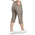 thumbnail image 2 of 33,000ft Women's Capri Golf Pants Casual Quick Dry UPF 50+ Lightweight Stretch Cargo Hiking Pants with Pockets Dark Khaki 6, 2 of 6