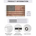 thumbnail image 2 of 4th of July RV Awning Sun Shade Screen 9'X15.3' USA Flag Mesh Sunscreen Vintage Wood Grain Stripes Awning Shade Screen with Zipper UV Blocker Completed Kits for RV Motorhome Camper Trailer, 2 of 7
