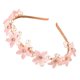 thumbnail image 5 of Nvzi Horquillas para el pelo de boda con flores para novia, peinetas con perlas de cristal, pinzas para el pelo, accesorios para el pelo de boda dorados, joyas, color rosa, 5 of 5