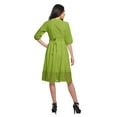 thumbnail image 3 of Moomaya Robe Midi Décontractée Unie pour Femmes à Manches Courtes Tenue d'Été Vêtements, 3 of 6