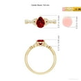 thumbnail image 4 of ANGARA Lab Grown Nature-Inspired Pear Ruby Engagement Ring with Leaf Motifs for Women in 14K Yellow Gold (Size-7x5mm) | July Birthstone, Anniversary, Jewelry Gift for Women | Lab-Grown Ruby Ring, 4 of 7