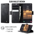 thumbnail image 3 of CaseMe Calf Leather Lining Microfibre Wallet Case for Samsung Galaxy S26 Ultra 5G 6.9" with RFID Blocking,Magnetic Closure,Card Slots,Cash Slot,Kickstand,Shockproof Flip Folio Protective Phone Case, 3 of 10
