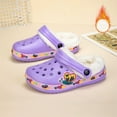 thumbnail image 2 of Gubotare Slippers Toddler Girls Soft Plush House Slippers Boys Girls Plush Warm Shoes (Purple,11 Little Kid), 2 of 8