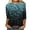 Blue, variant on Plus Size Sale Clothes Under $5.00 Fayshow0 Solid Color Pullover Round Neck Women'S Loose Casual Printed Round Neck 3/4 Sleeves T-Shirt Top