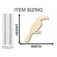 thumbnail image 2 of Unfinished Wood Toucan Shape - Animal - Wildlife - Pet - Craft - up to 46" DIY 14" / 1/8", 2 of 3