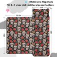 thumbnail image 5 of Skull and Rose Gothic Pattern Teens Toddler Nap Mat with Pillow, Sleeping Mat Bag for Preschool Daycare 59"x22", 5 of 6