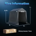 thumbnail image 5 of ADVANCE OUTDOOR 6x6 ft Carport Outdoor Portable Storage Shelter Shed Carport, Gray, 5 of 9