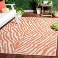 thumbnail image 3 of SAFAVIEH Machine Washable Rug Indoor/Outdoor Bermuda Collection - Bermuda Rada Abstract Indoor/Outdoor Area Rug, Rust/Ivory, 6'7" x 6'7" Square, 3 of 12