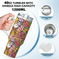 thumbnail image 3 of Sikiie Fruit-Flavored Ice-Cream Insulated Stainless Water Bottle Lid Travel Mug Cup Insulated Tumblers Cup 40oz Ice Bully With Handle, 3 of 8