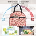 thumbnail image 4 of Fotbe Beige Flowers Bolsa de Almuerzo con Estampado, Lonchera Aislada, Contenedores de Comida Reutilizables Tipo Cooler a Prueba de Fugas, 4 of 7