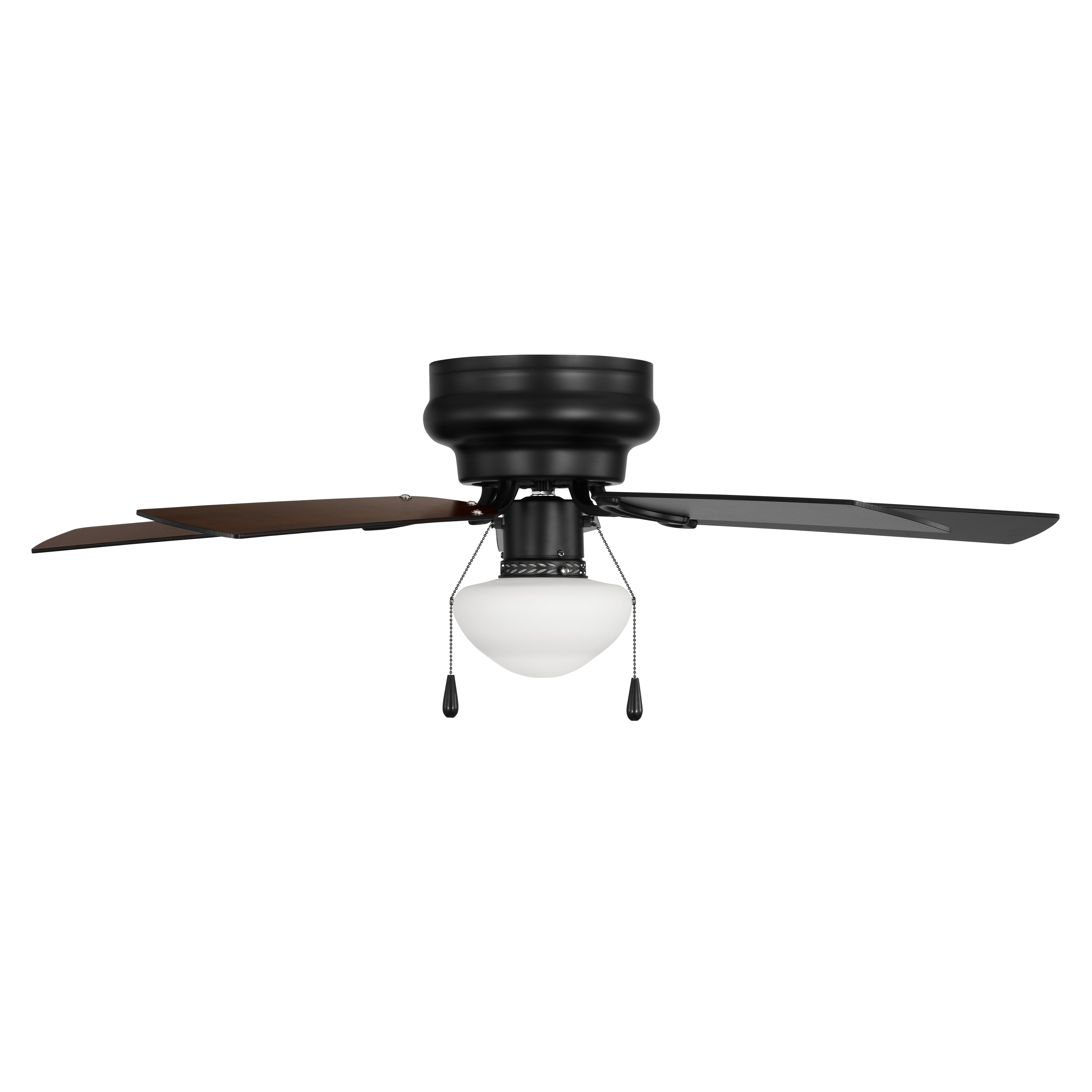 Mainstays 44-Inch Indoor Ceiling Fan  Black with Reversible Blades and Light