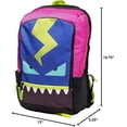 thumbnail image 3 of Case-it Zip Pack 19-Inch Laptop Backpack, Monster Theme, Padded Raised Laptop Pocket, Multiple Interior & Exterior Pockets, Adjustable Padded Shoulder Straps (Pink), 3 of 4