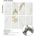 thumbnail image 5 of 100-Pieces Peel and Stick Backsplash, 3" x 6" PVC Wall Tile, Stick on Backsplash for Kitchen/Bathroom/Fireplace/Laundry Room, 5 of 13
