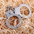 thumbnail image 2 of Cat Handcuffs Toy - Miniature Metal Handcuffs With Keychain Design, Realistic Detachable Structure - For Cat Playtime, Interactive Pet Entertainment, Novelty Pet Accessory, 2 of 8