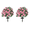 Pink, variant on Artificial Flowers for Outdoors, Faux Outdoor Plants Fake Plants Topiary Balls Artificial Outdoor Set of 2 with Ground Spike for Home Front Porch Patio Garden Decor, Orange
