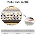 thumbnail image 6 of Entertaining Essential Boho Round Tablecloth, Floral Print and Elastic Hem, Fits 52 to 56 Inch Tables for Parties and Meals, 6 of 7