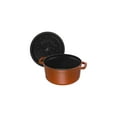 thumbnail image 4 of Staub Cast Iron 5.5-qt Round Cocotte - Burnt Orange, 4 of 8