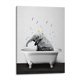 thumbnail image 1 of Cuadro decorativo - Baby Elephant Bath, Animals Daily 90x120 Canvas Lab Animales, Blanco y negro, Elefantes, Humor, Ilustraciones, Niños, Naturaleza, Animales y naturaleza, 1 of 2