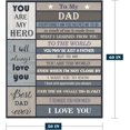 thumbnail image 2 of to My Dad Blanket Fathers Day Blanket from Daughter Son Dad Birthday Blanket Best Dad Ever I Love You Letter to Dad Blanket Soft Couch Sofa Bed Throw Blanket 50x60, 2 of 6