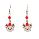 thumbnail image 3 of Juego de pendientes de botón navideños para mujer 2025, pendientes de aro con decoración de alce, árbol de Navidad, muñeco de nieve y luna, joyería para oreja perforada, regalo, 3 of 5