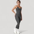 thumbnail image 7 of Women's Seamless High Waist Compression Leggings with Sculpting Back Detail and Stretch Knit Fabric - Medium, Gray, 7 of 7