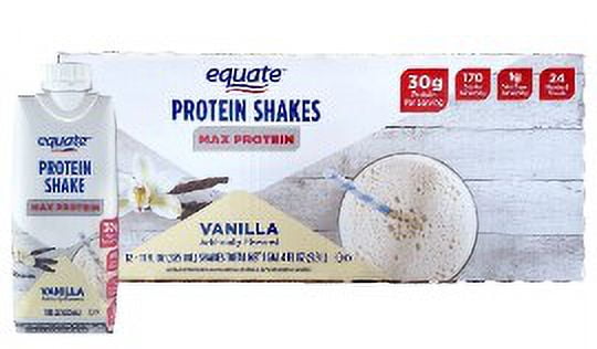 Equate Max Protein Nutrition Shake, Vanilla Flavored, 12 Pack (11 fl oz)