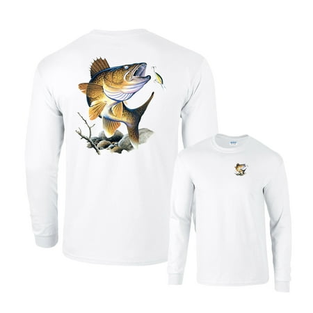 Walleye Going for Lure Fishing Long Sleeve T-Shirt