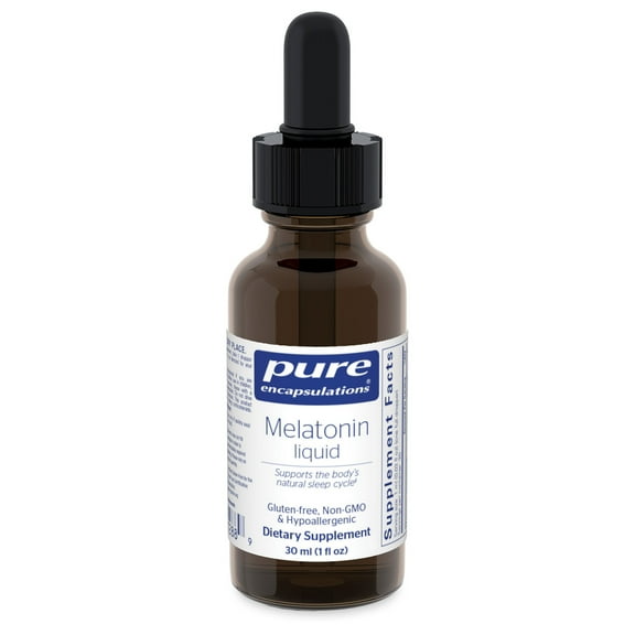 Pure Encapsulations Melatonin Liquid | Hypoallergenic Supplement Supports the Body's Natural Sleep Cycle | 1 fl. oz.