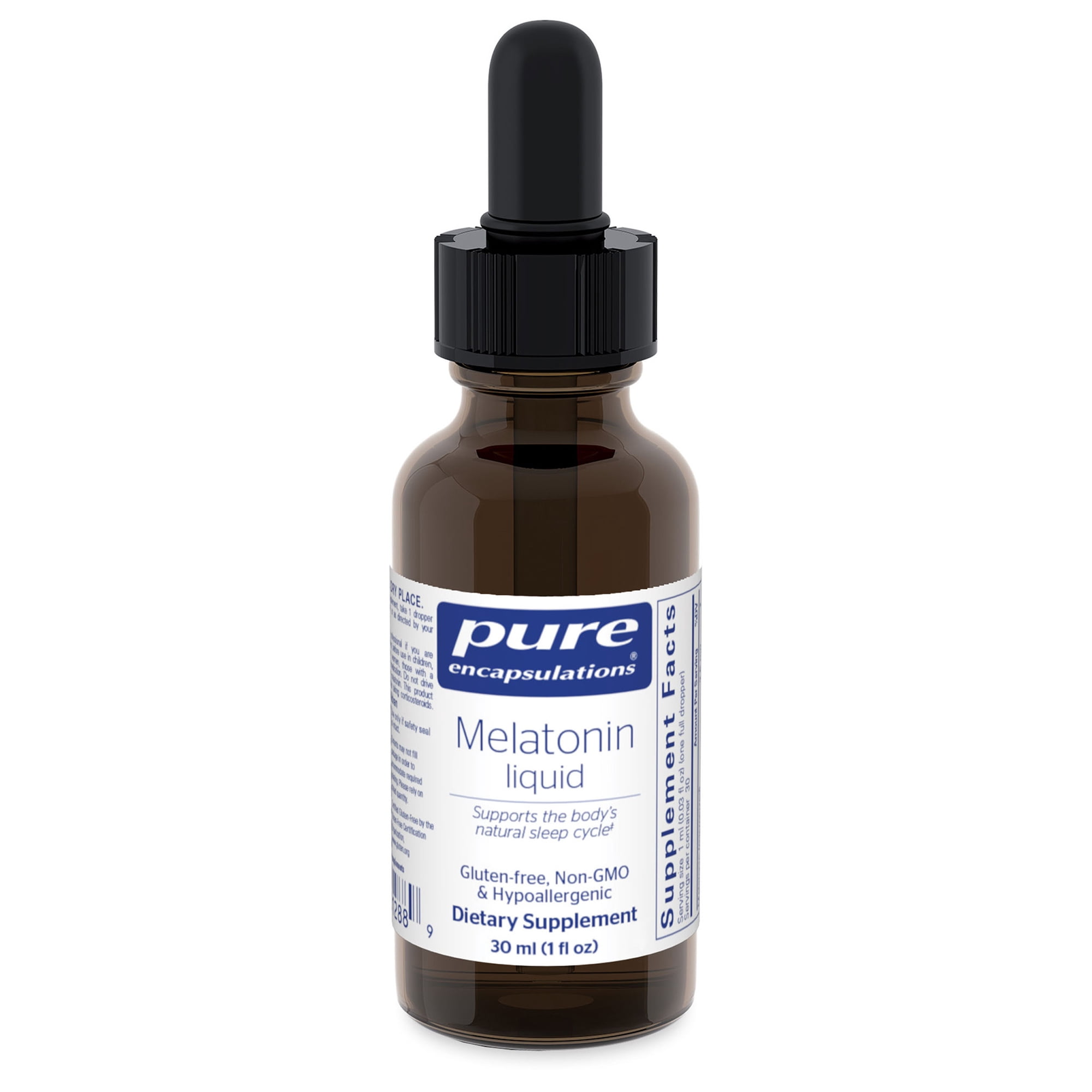 Pure Encapsulations Melatonin Liquid | Hypoallergenic Supplement Supports the Body's Natural Sleep Cycle* | 1 fl. oz.