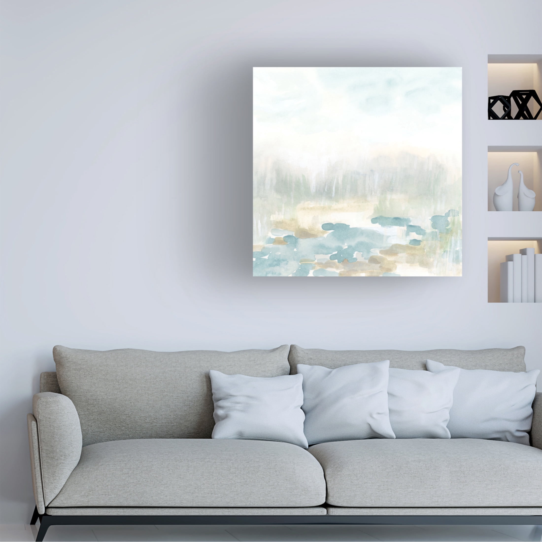 Trademark Fine Art June Erica Vess Misty Creekbed II Canvas Wall Art