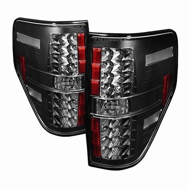 Fits 2009-2014 Ford F-150 Spyder Automotive Tail Light Assembly - LED 5008374 Tail Light Assembly- LED; Clear Lens; Black Housing; LED Bulb/Uses OE Reverse Bulb