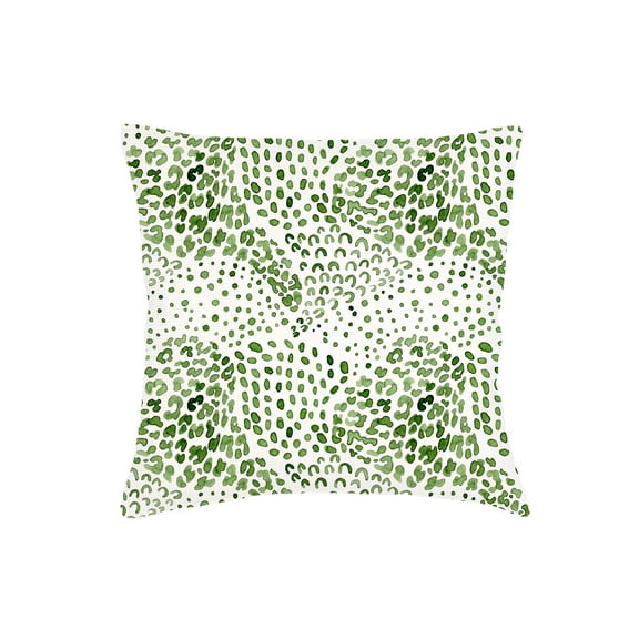 Green Cheetah Velvet Pillow 20x20 20x20 / Down Alternative