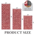 thumbnail image 3 of MeyJey Red Kitchen Rug Set 3 Piece, Non Slip Machine Washable Mats for Home Floor and Living Room, 3 of 17