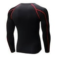 thumbnail image 2 of LANBAOSI Hauts de Compression pour Hommes Séchage Rapide Légers Couche de Base pour Homme T-Shirt à Manches Longues pour Cyclisme Ski Course Randonnée Taille Grand, 2 of 4