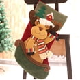 thumbnail image 3 of Cateissary Medias de Navidad bolsa de árbol de Navidad colgante de gran capacidad calcetines de Papá Noel aperitivos soporte de regalo escaparate fiesta Alce, 3 of 6