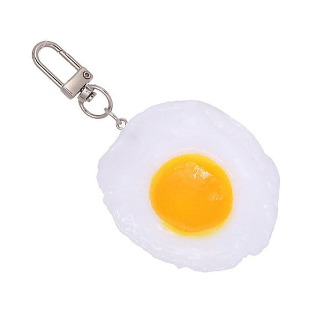 Fried Egg Keyring / Novelty Fried Egg Keyring / Fried Egg Bag 