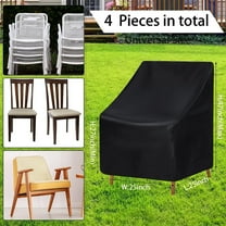 Heavy Duty High-back Patio Chair Cover Waterproof Outdoor Furniture Chair Covers Set of 4