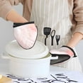 thumbnail image 6 of Pofeuu Marble Print Thickened Mini Silicone Oven Mitts Heat Resistant, Rubber Oven Mitt Gloves, Finger Pinch Grips, Pot Holder, Silicone Potholder, 6 of 7