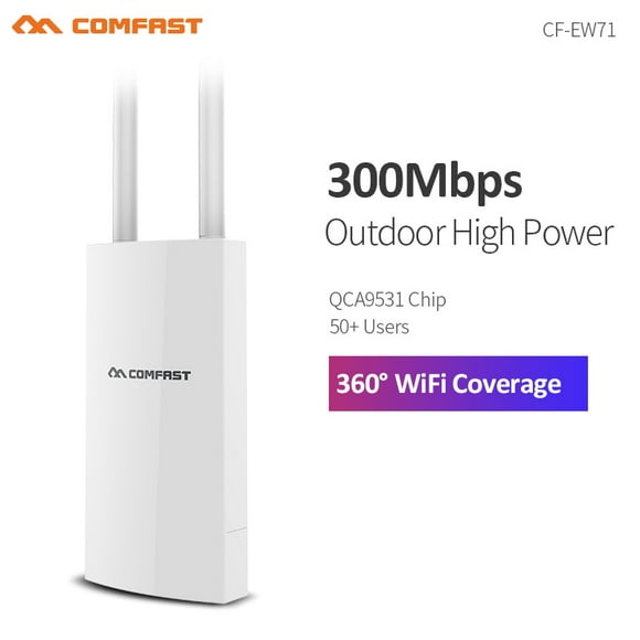 Punto de acceso exterior Comfast AC1200 de alta potencia, enrutador Gigabit de 2,4 G y 5 GHz, repetidor AP, antena WiFi de largo alcance para jardín callejero