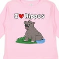 thumbnail image 4 of Inktastic I Love Hippos Boys or Girls Long Sleeve Toddler T-Shirt, 4 of 5